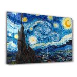 Van Gogh Yıldızlı Gece | Cam Tablo